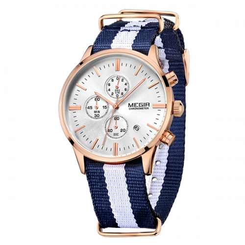Luxury Men's Canvas Strap Watch