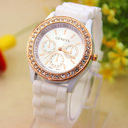 Soft Silicone Strap Ladies Watch