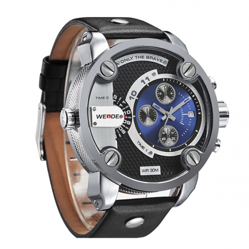 Luxury Men's Leather Strap Watch