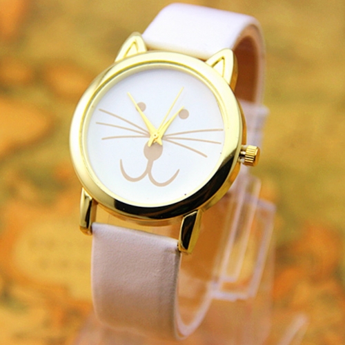 Ladies Leather Watch Meow