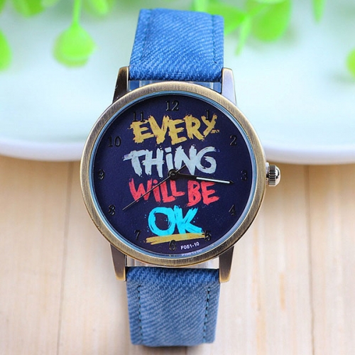 Unisex Jeans Strap Watch O.K.