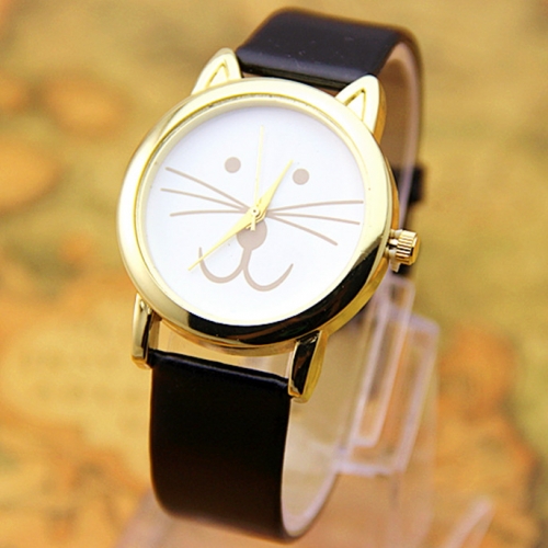 Ladies Leather Watch Meow