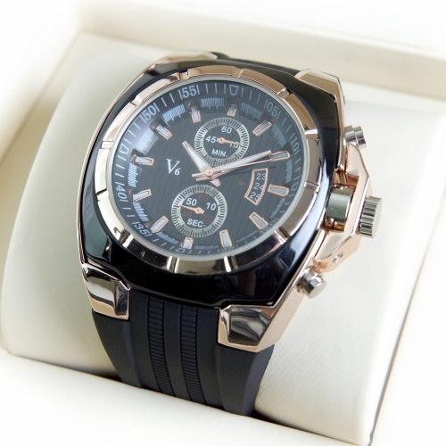 Luxury Mens Silicone Strap Watch