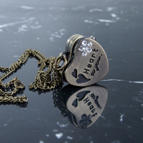 Heart Shaped Necklace Watch
