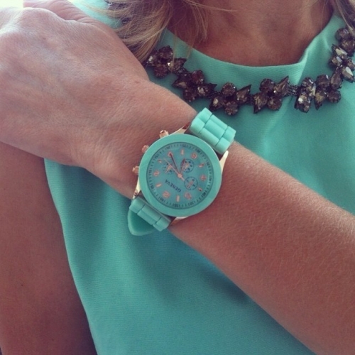 Silicone Ladies Watch Green